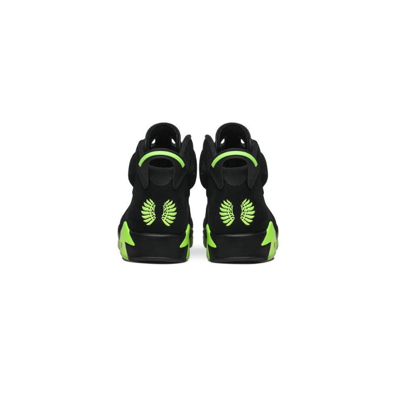Air Jordan 6 Retro Pe Fekete Zöld Férfi Cipő