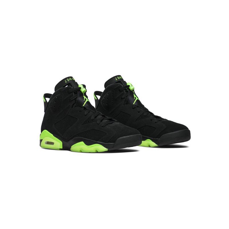 Air Jordan 6 Retro Pe Fekete Zöld Férfi Cipő