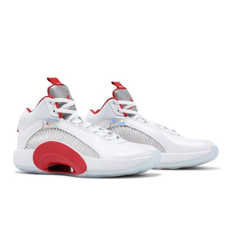 Air Jordan 35 Fehér Ezüst Piros Férfi Cipő