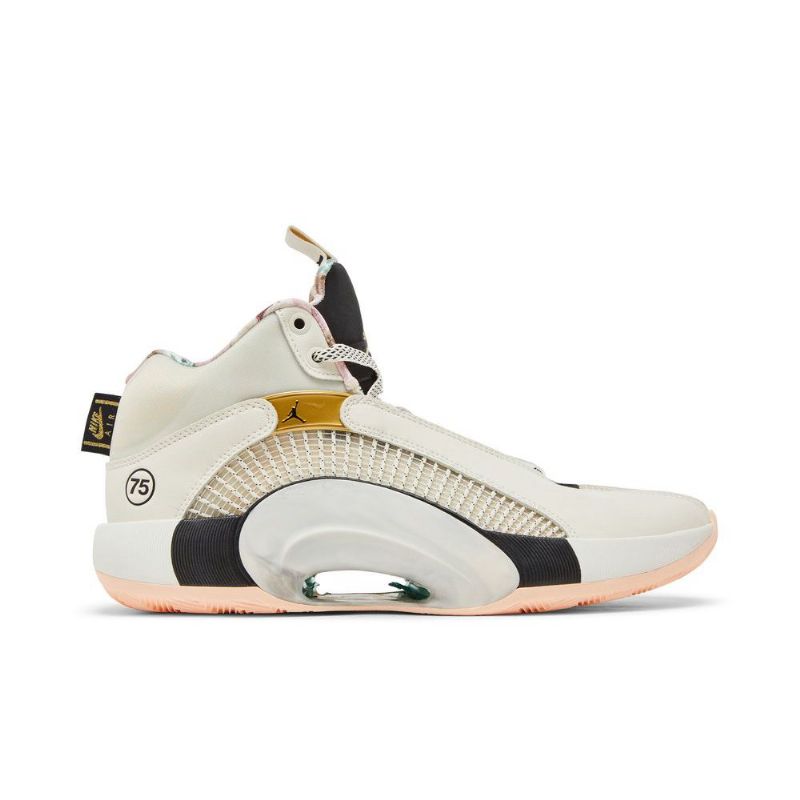 Air Jordan 35 Fehér Fekete Arany Férfi Cipő