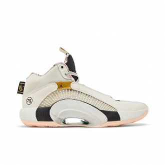 Air Jordan 35 Fehér Fekete Arany Férfi Cipő