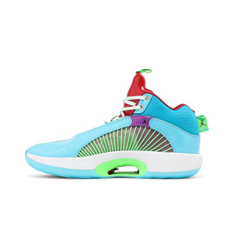 Air Jordan 35 Jayson Tatum Kék Zöld Piros Lila Férfi Cipő