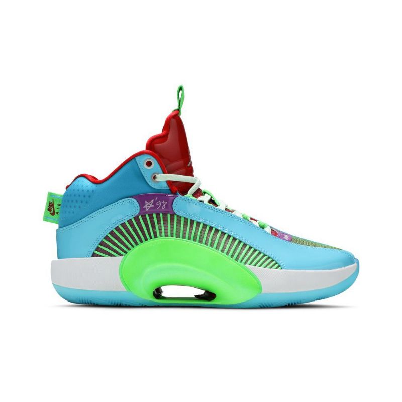 Air Jordan 35 Jayson Tatum Pf Kék Zöld Piros Lila Férfi Cipők