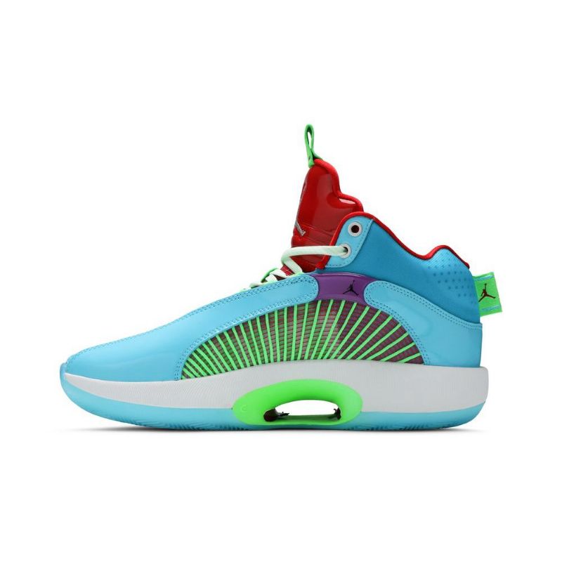 Air Jordan 35 Jayson Tatum Pf Kék Zöld Piros Lila Férfi Cipők
