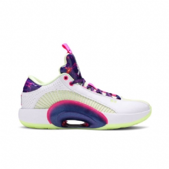 Air Jordan 35 Luka Doncic Alacsony Fehér Lila Rózsaszín Férfi Cipő