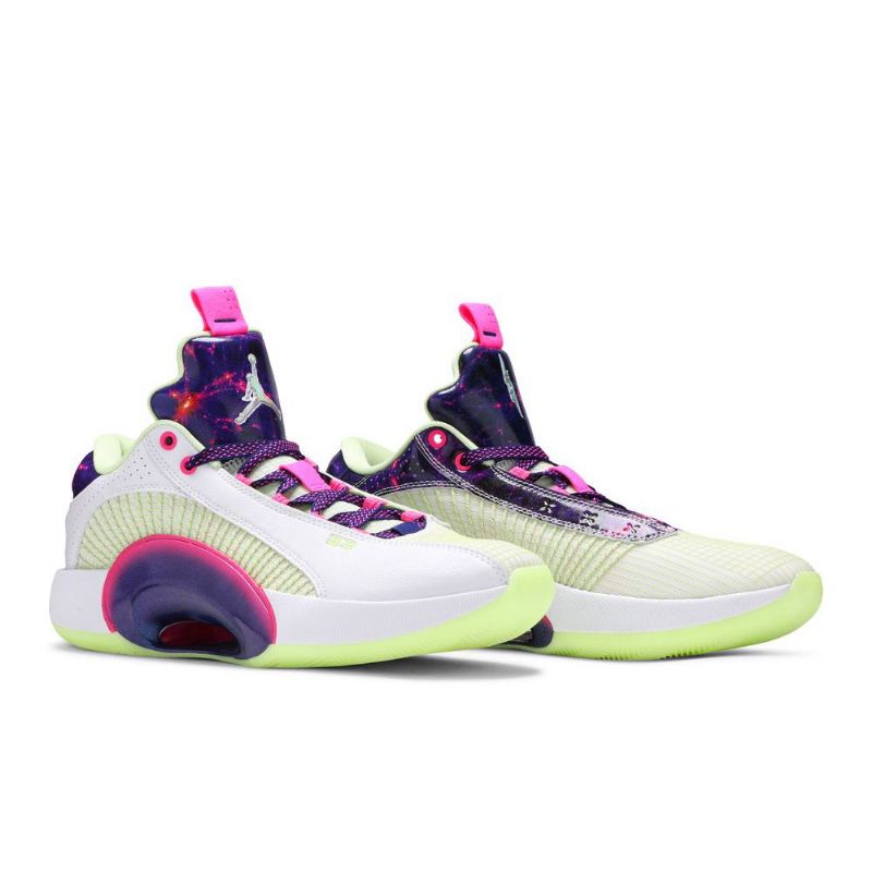Air Jordan 35 Luka Doncic Alacsony Fehér Lila Rózsaszín Férfi Cipő