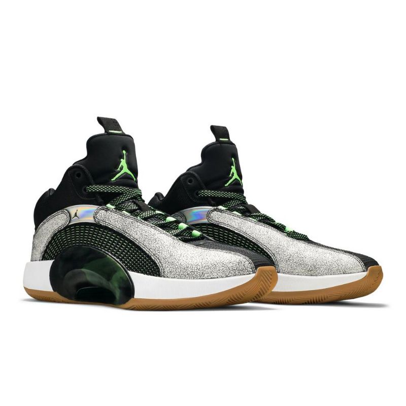Air Jordan 35 Zion Williamson Pf Fehér Fekete Zöld Férfi Cipő
