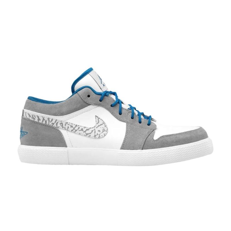 Air Jordan Retro V.1 Fehér Kék Szürke Férfi Cipő