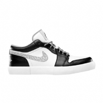 Air Jordan Retro V.1 Fekete Fehér Szürke Férfi Cipő