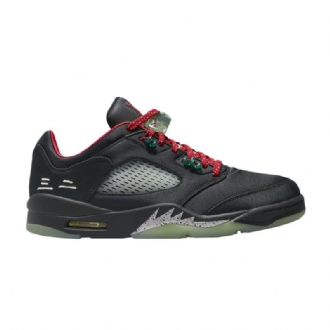 Air Jordan 5 Clot Retro Alacsony Fekete Zöld Piros Ezüst Férfi Cipő
