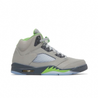 Air Jordan 5 Ezüst Zöld Szürke Férfi Cipő