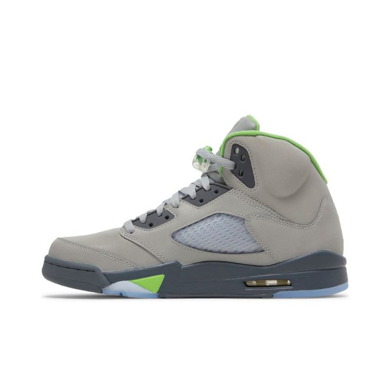 Air Jordan 5 Ezüst Zöld Szürke Férfi Cipő