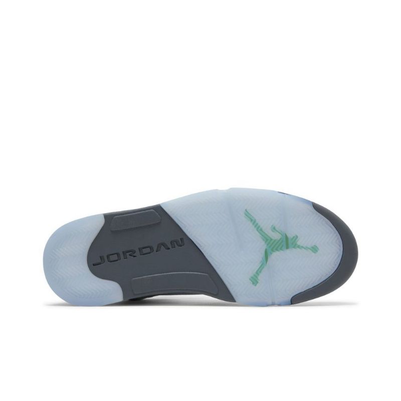 Air Jordan 5 Ezüst Zöld Szürke Férfi Cipő