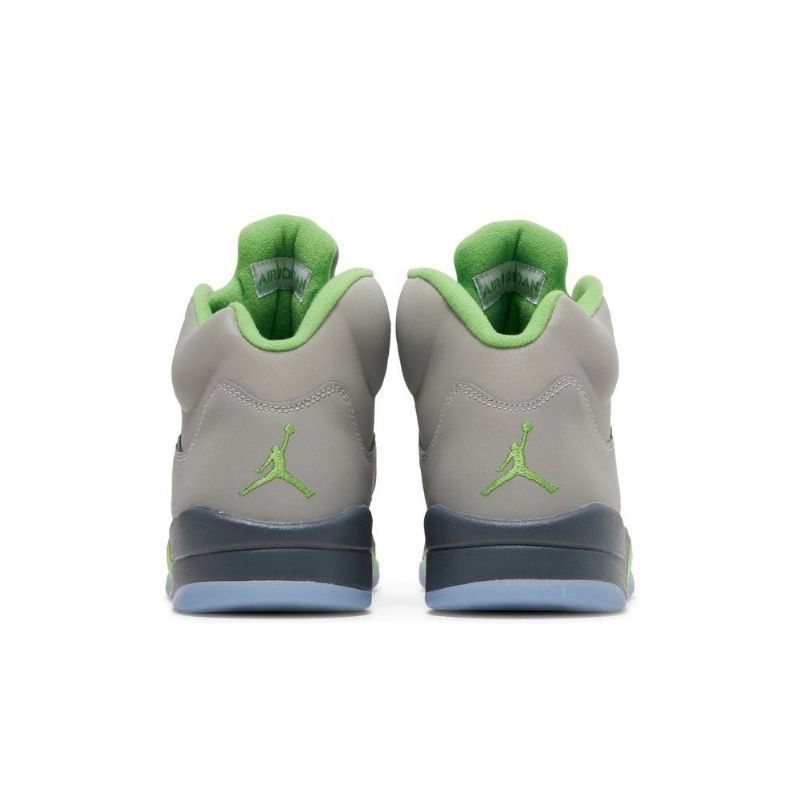 Air Jordan 5 Ezüst Zöld Szürke Férfi Cipő