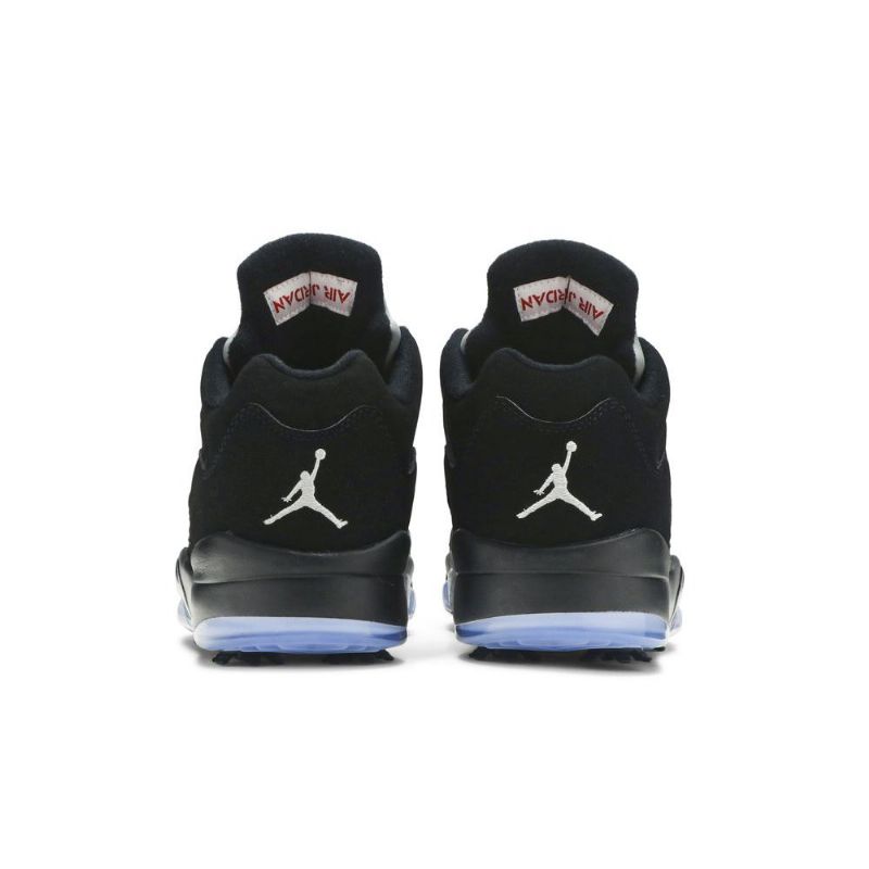 Air Jordan 5 Low Golf Fekete Ezüst Piros Férfi Cipő