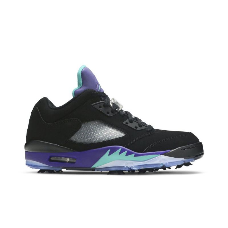 Air Jordan 5 Low Golf Fekete Lila Zöld Ezüst Férfi Cipő