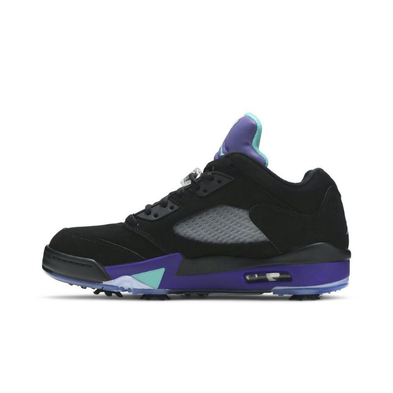 Air Jordan 5 Low Golf Fekete Lila Zöld Ezüst Férfi Cipő