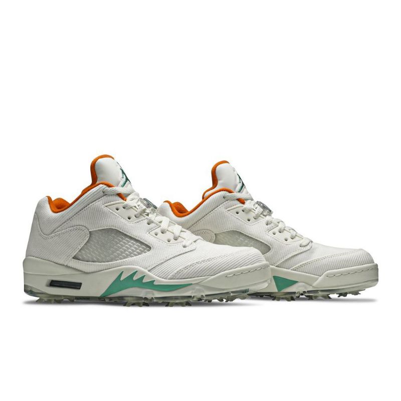 Air Jordan 5 Low Golf Nrg Fehér Narancssárga Zöld Férfi Cipő