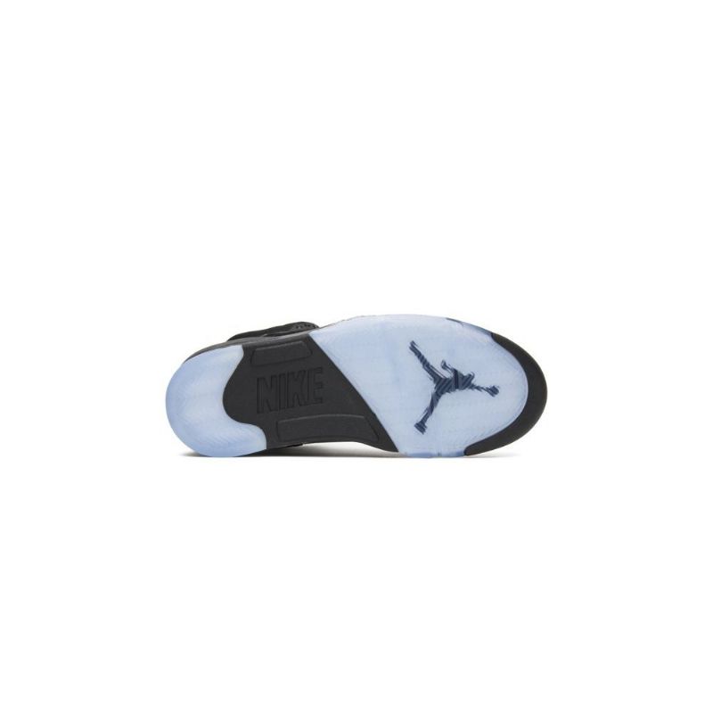 Air Jordan 5 Og Fekete Ezüstpiros Férfi Cipő