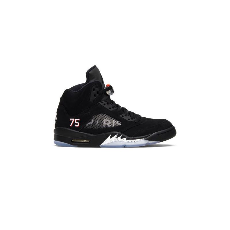 Air Jordan 5 Paris Saint-germain Retro Fekete Piros Fehér Férfi Cipő