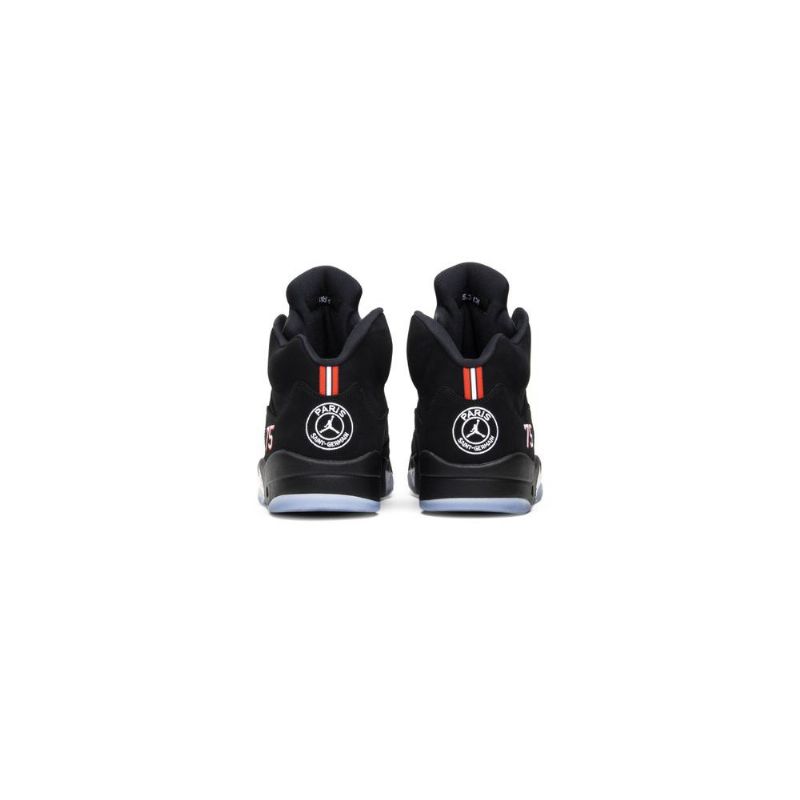 Air Jordan 5 Paris Saint-germain Retro Fekete Piros Fehér Férfi Cipő