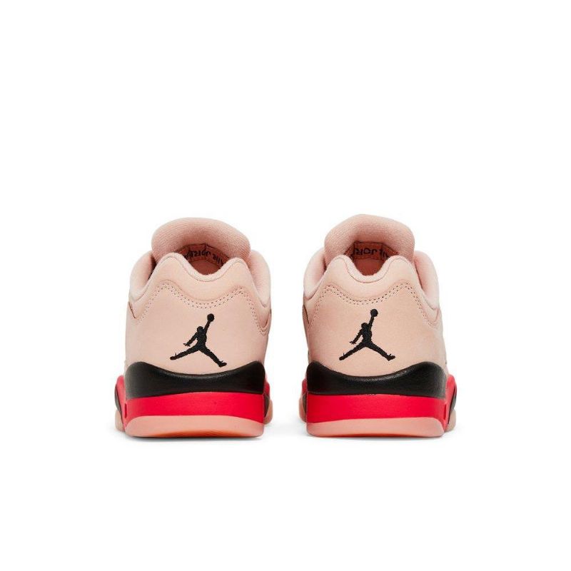 Air Jordan 5 Retro Alacsony Rózsaszín Piros Fekete Női Cipő
