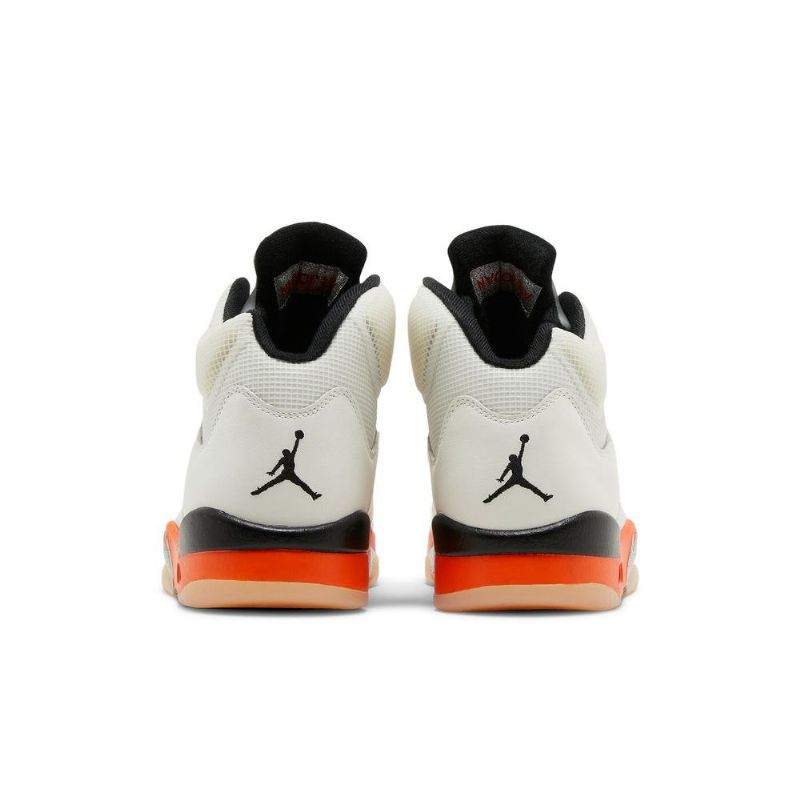 Air Jordan 5 Retro Fehér Narancssárga Ezüst Fekete Férfi Cipő