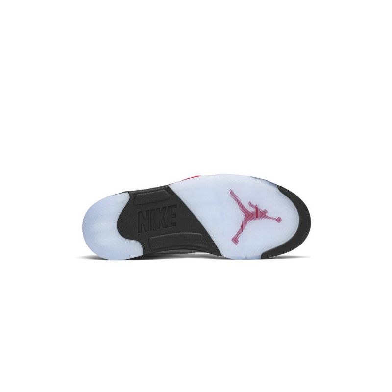 Air Jordan 5 Retro Fehér Piros Fekete Ezüst Férfi Cipő