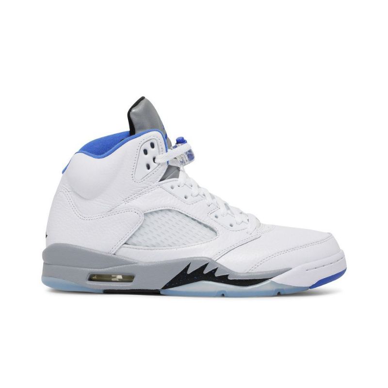 Air Jordan 5 Retro Fehér Szürke Kék Férfi Cipő