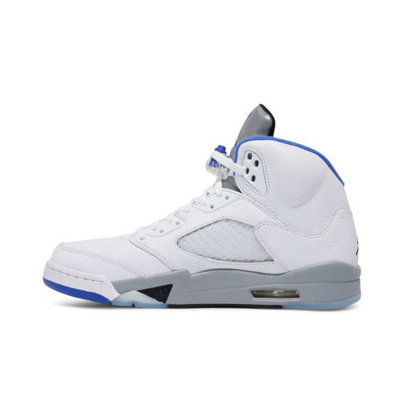 Air Jordan 5 Retro Fehér Szürke Kék Férfi Cipő