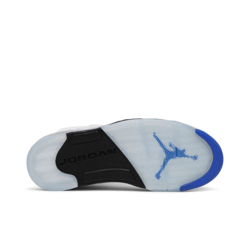 Air Jordan 5 Retro Fehér Szürke Kék Férfi Cipő