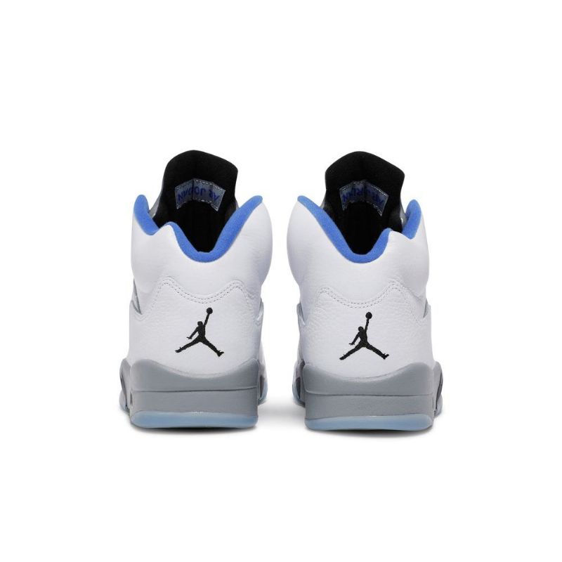 Air Jordan 5 Retro Fehér Szürke Kék Férfi Cipő