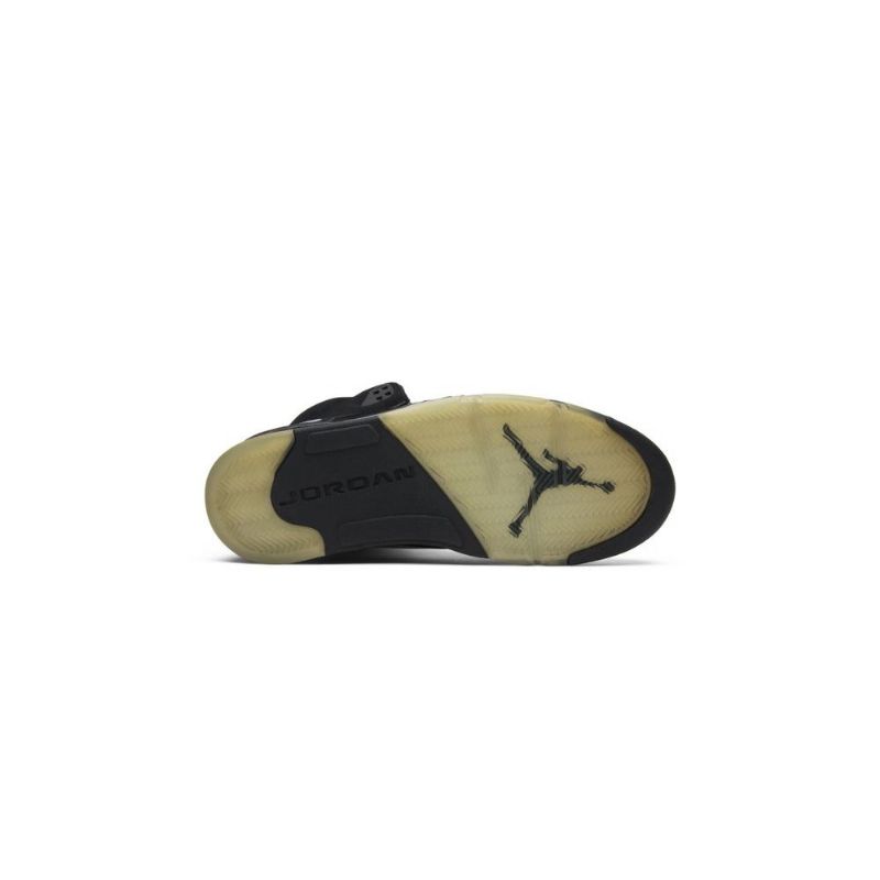 Air Jordan 5 Retro Fekete Ezüst Zöld Piros Férfi Cipők