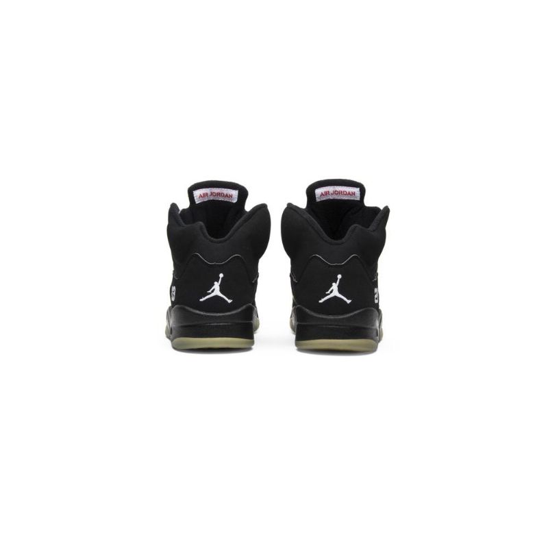 Air Jordan 5 Retro Fekete Ezüst Zöld Piros Férfi Cipők