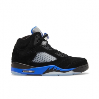 Air Jordan 5 Retro Fekete Kék Ezüst Férfi Cipő