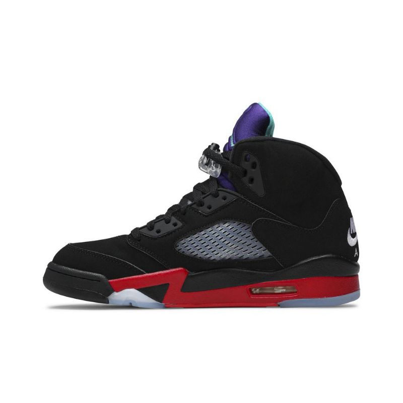 Air Jordan 5 Retro Fekete Piros Lila Ezüst Zöld Férfi Cipők