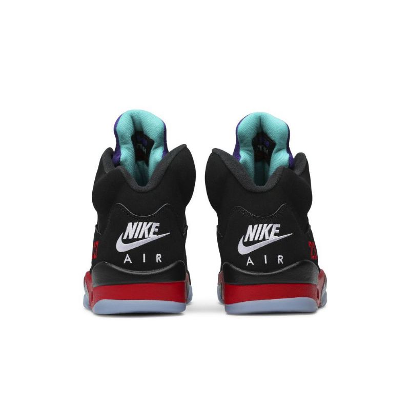 Air Jordan 5 Retro Fekete Piros Lila Ezüst Zöld Férfi Cipők
