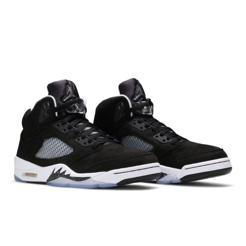 Air Jordan 5 Retro Fekete Szürke Fehér Férfi Cipő