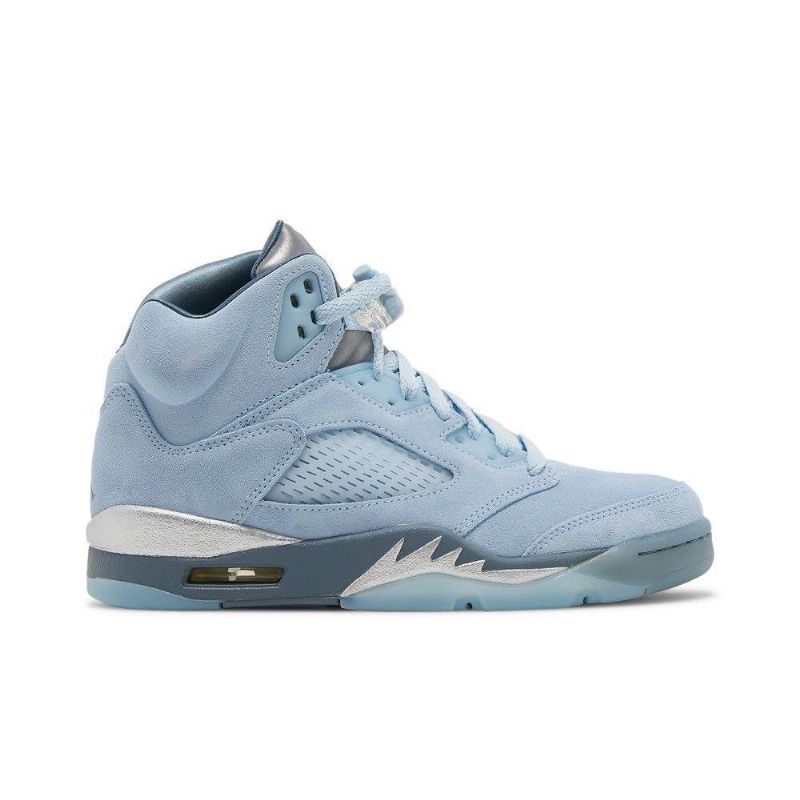 Air Jordan 5 Retro Kék Ezüst Fehér Női Cipő