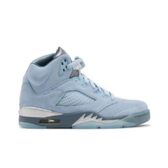 Air Jordan 5 Retro Kék Ezüst Fehér Női Cipő