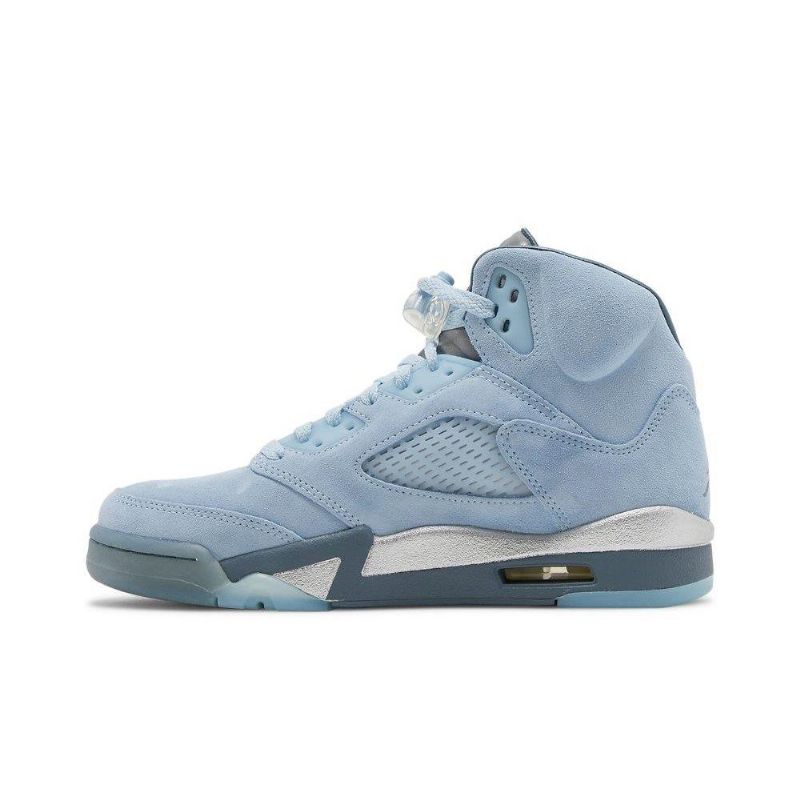 Air Jordan 5 Retro Kék Ezüst Fehér Női Cipő