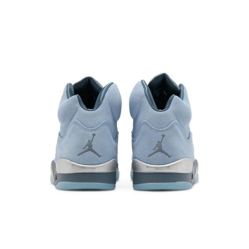 Air Jordan 5 Retro Kék Ezüst Fehér Női Cipő
