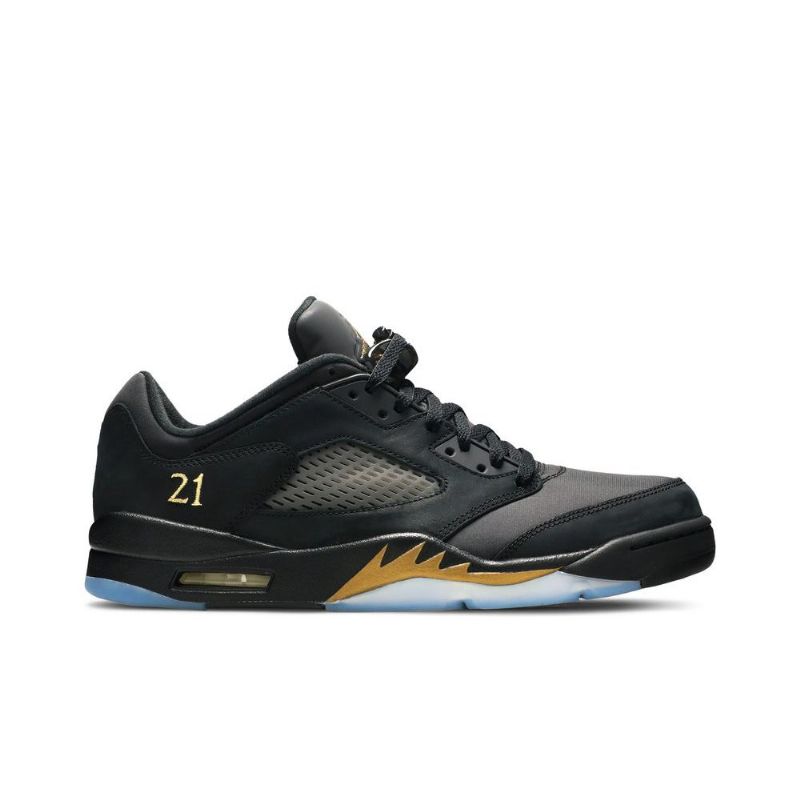 Air Jordan 5 Retro Low Wings Fekete Arany Férfi Cipő