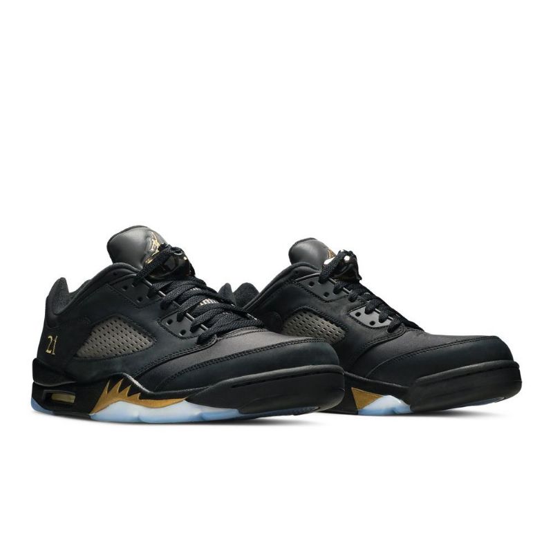 Air Jordan 5 Retro Low Wings Fekete Arany Férfi Cipő