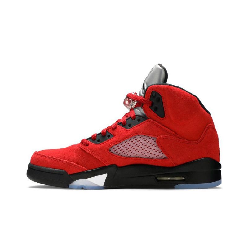 Air Jordan 5 Retro Piros Fekete Ezüst Férfi Cipő