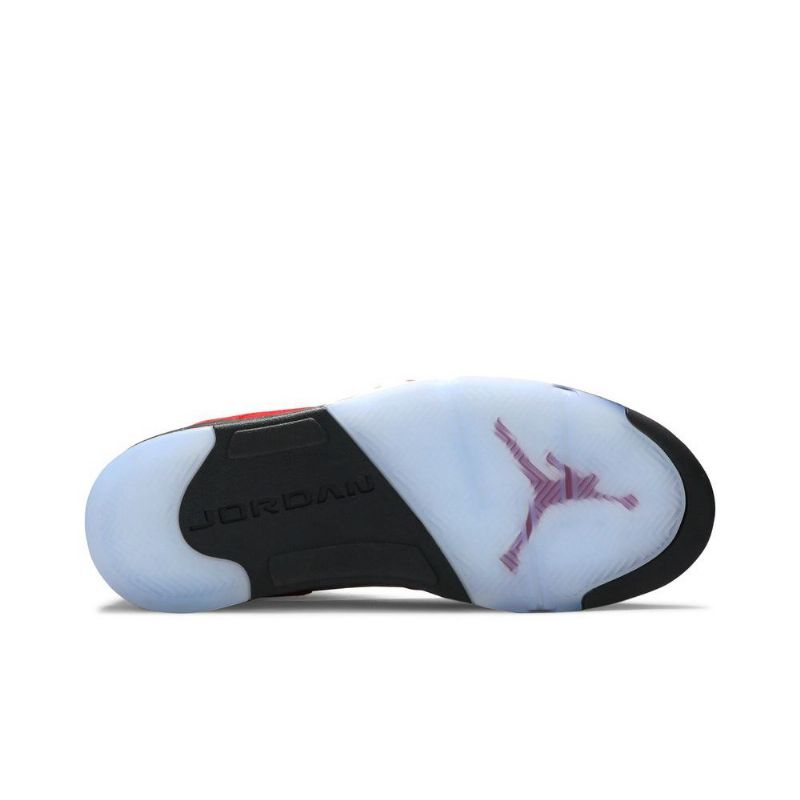 Air Jordan 5 Retro Piros Fekete Ezüst Férfi Cipő