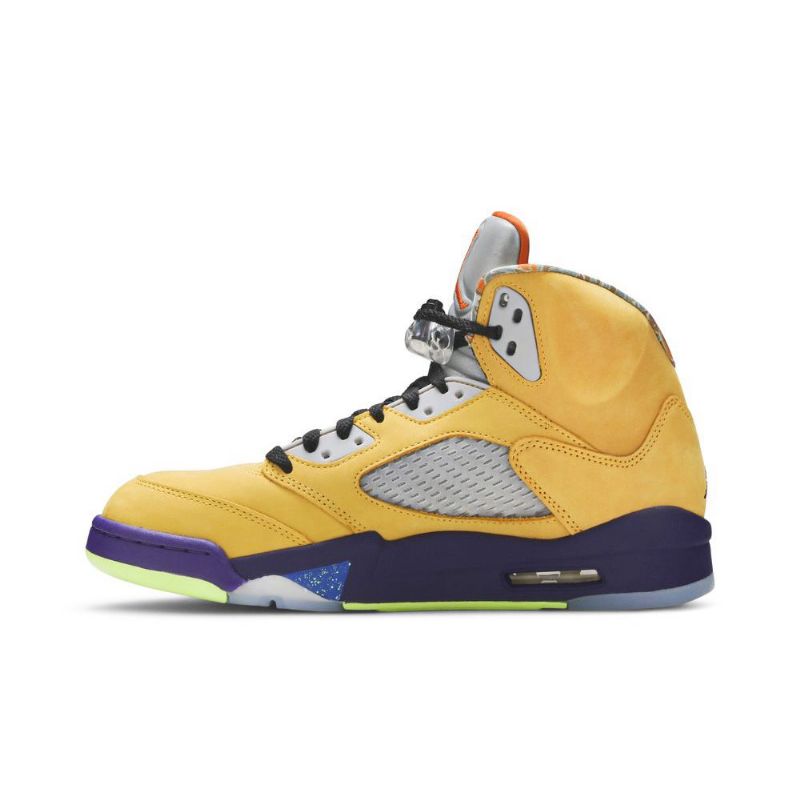 Air Jordan 5 Retro Se Sárga Piros Szürke Lila Férfi Cipők