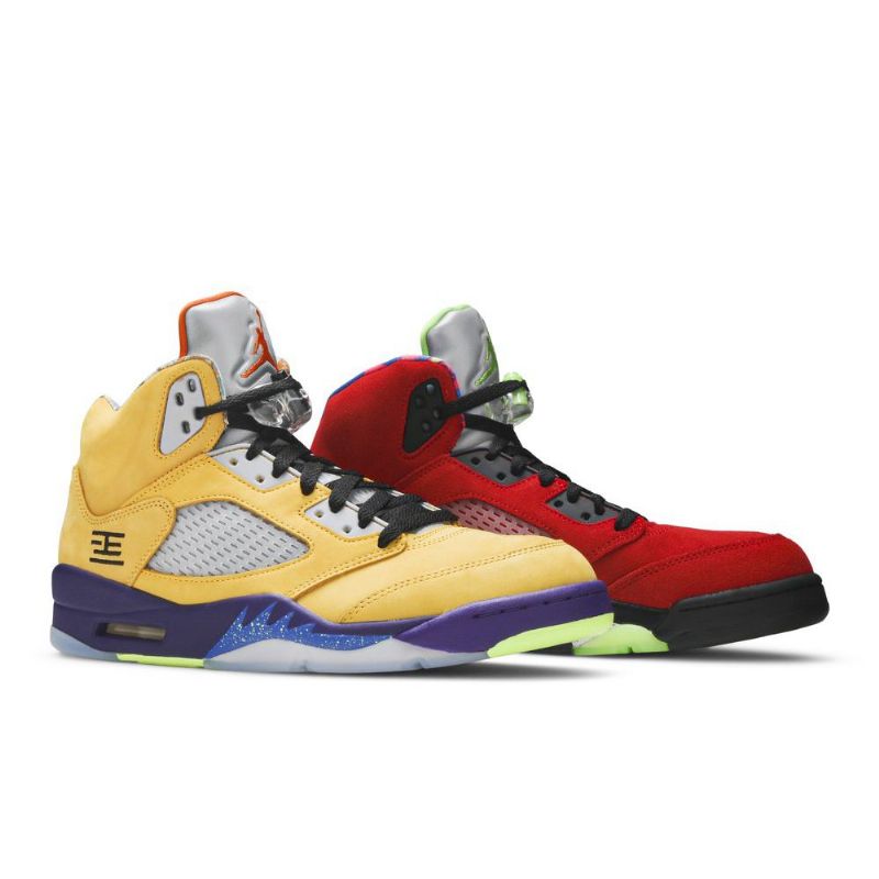 Air Jordan 5 Retro Se Sárga Piros Szürke Lila Férfi Cipők