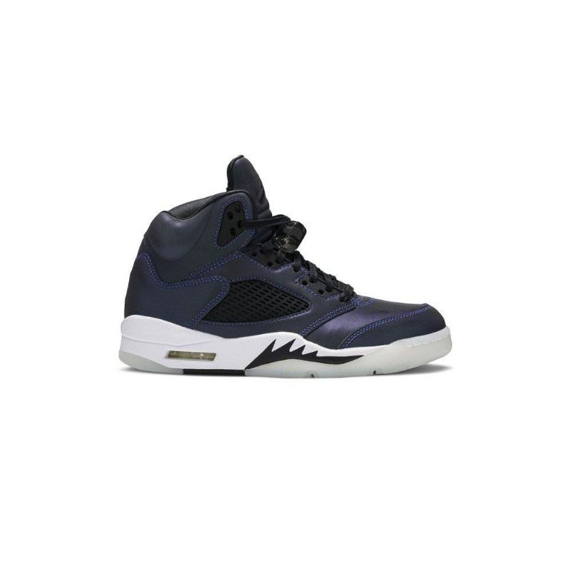 Air Jordan 5 Retro Szürke Fekete Sötétkék Női Cipő