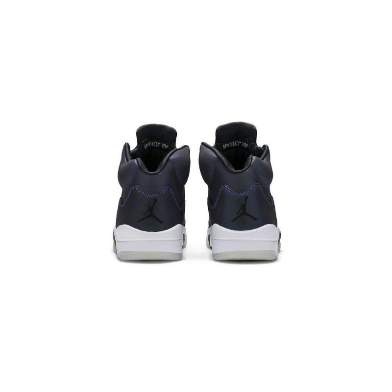 Air Jordan 5 Retro Szürke Fekete Sötétkék Női Cipő